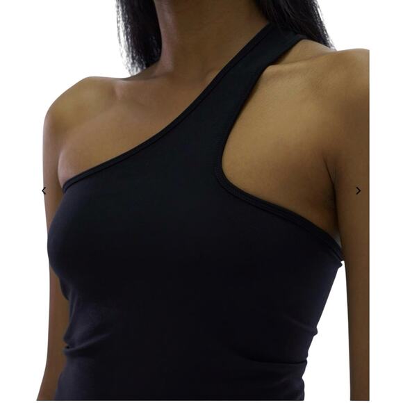 NWT! Helmut Lang Core Cutout Black Seamless Jersey Stretch Tank - Size M/L - Picture 3 of 8